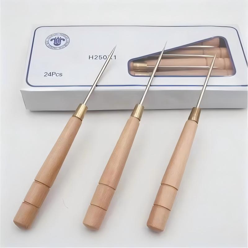 Leatherwork Awl - Herramienta de punzón con mango de