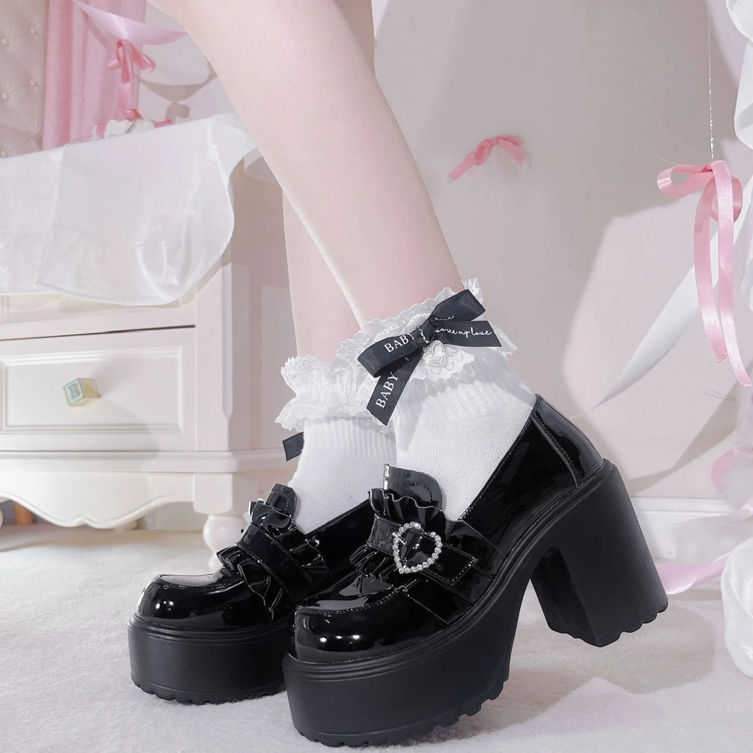 Leather Work Dress - Zapatos de cuero pequeños Mary Jane