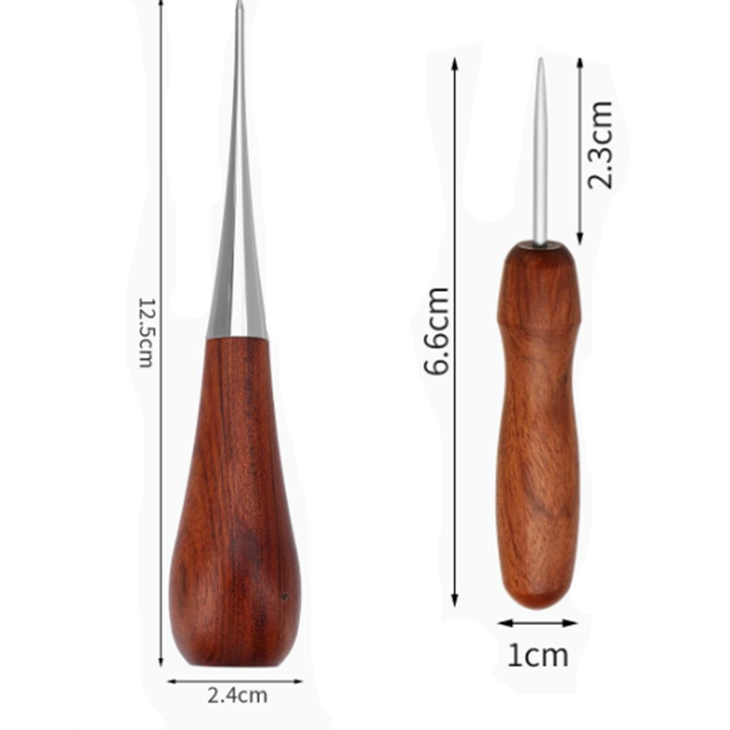 Leatherwork Awl - Punzón Profesional de Cuero con Mango