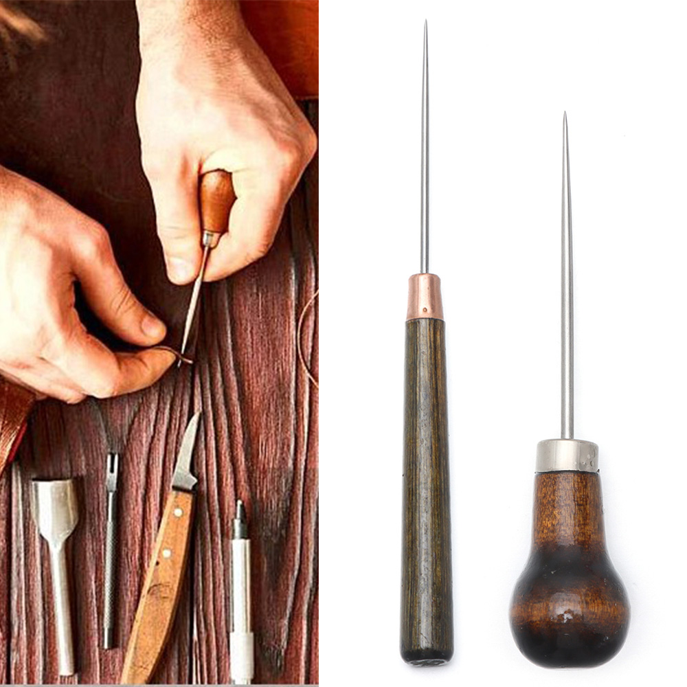 Leatherwork Awl - Punzón de costura con mango de