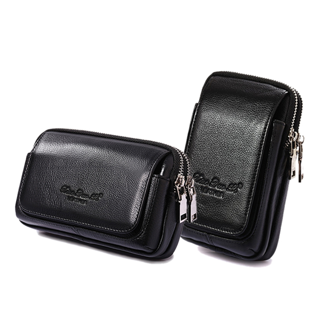Leatherwork Wallet - Riñonera de cuero genuino para hombre,
