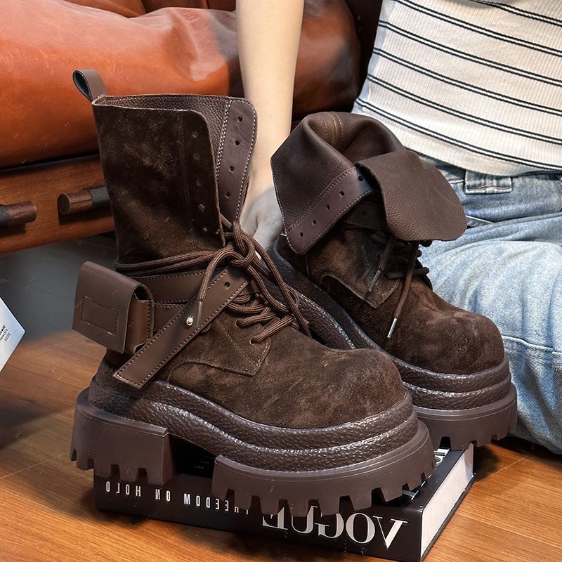 Youtube Leatherwork - Botas de cuero de gamuza estilo