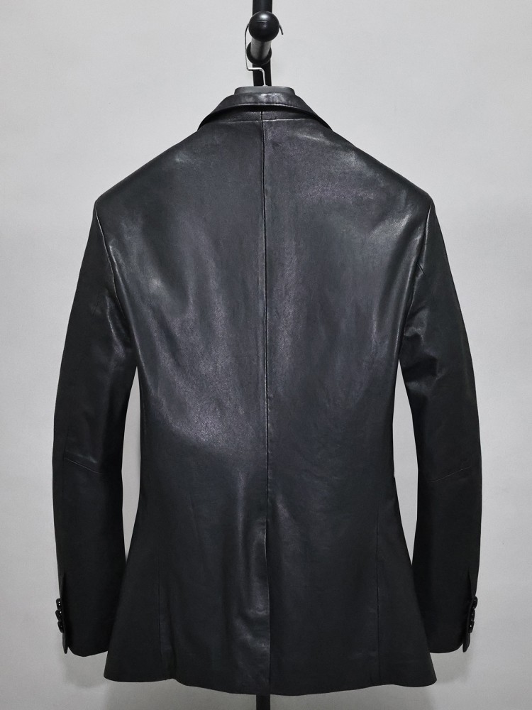 Blazer de Cuero Genuino para H - Leather Work Jacket Mens reseña y precio