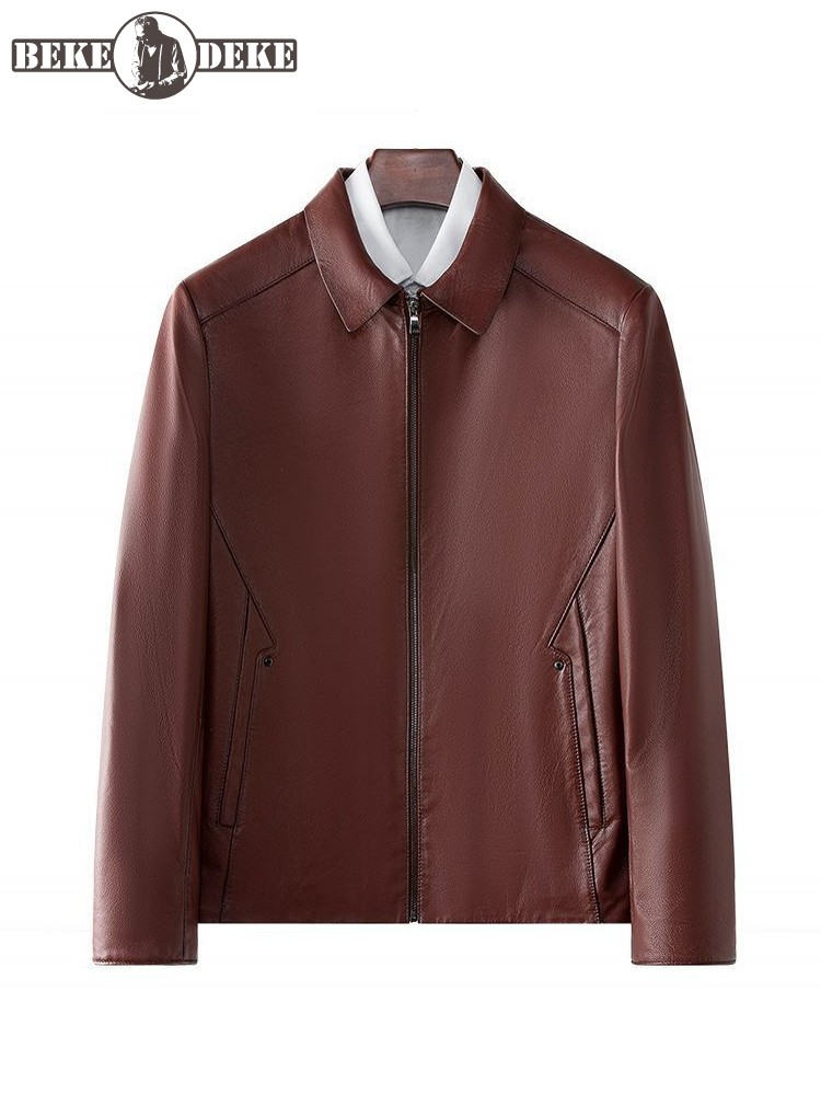Chaqueta de traje de cuero gen - Leather Work Jacket Mens reseña y precio