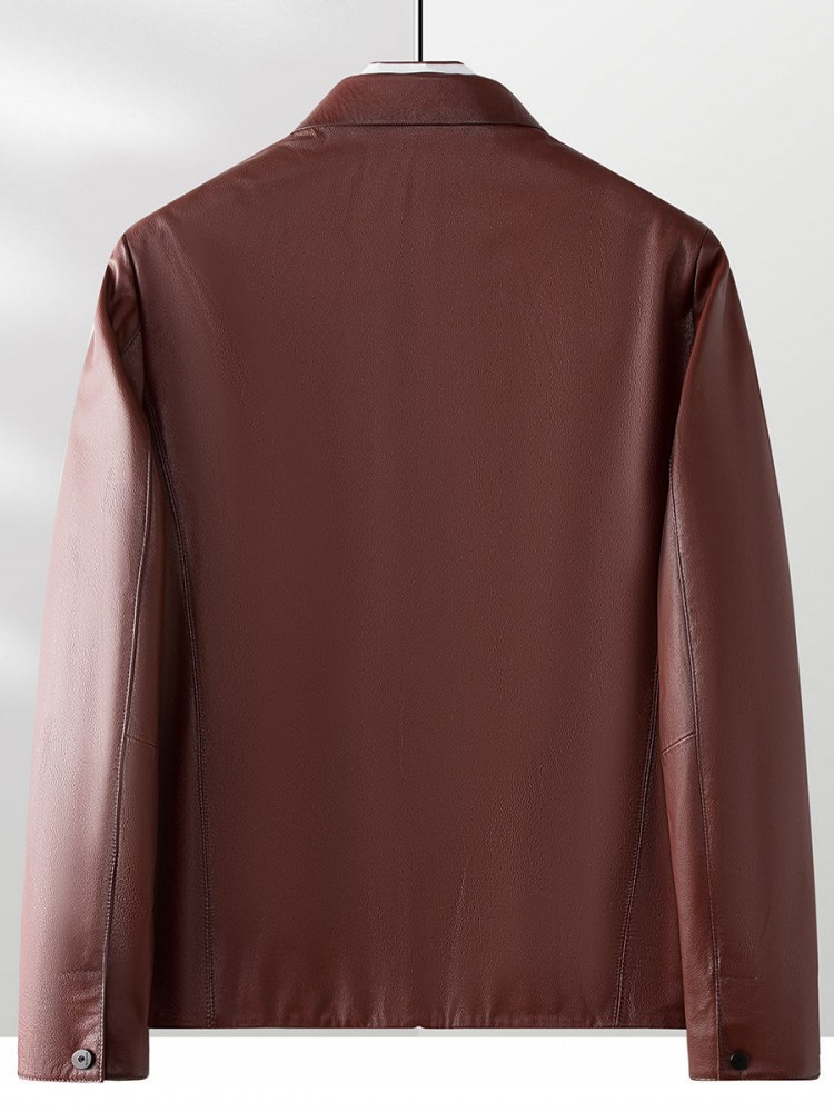 Chaqueta de traje de cuero gen - Leather Work Jacket Mens reseña y precio