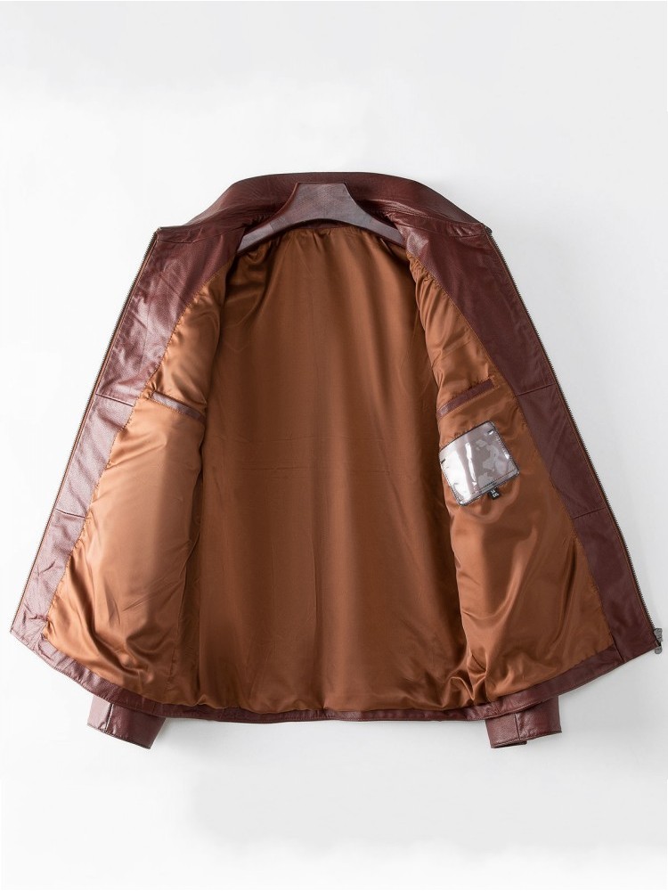 Chaqueta de traje de cuero gen - Leather Work Jacket Mens reseña y precio