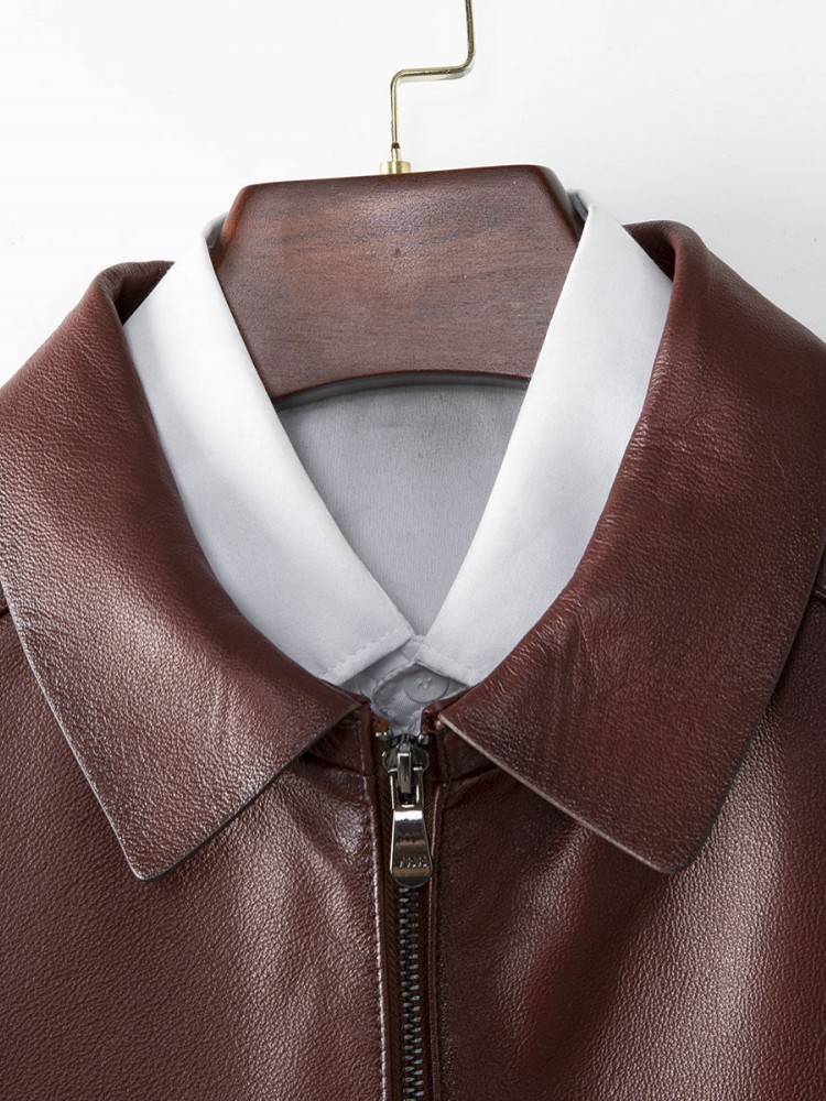 Chaqueta de traje de cuero gen - Leather Work Jacket Mens reseña y precio