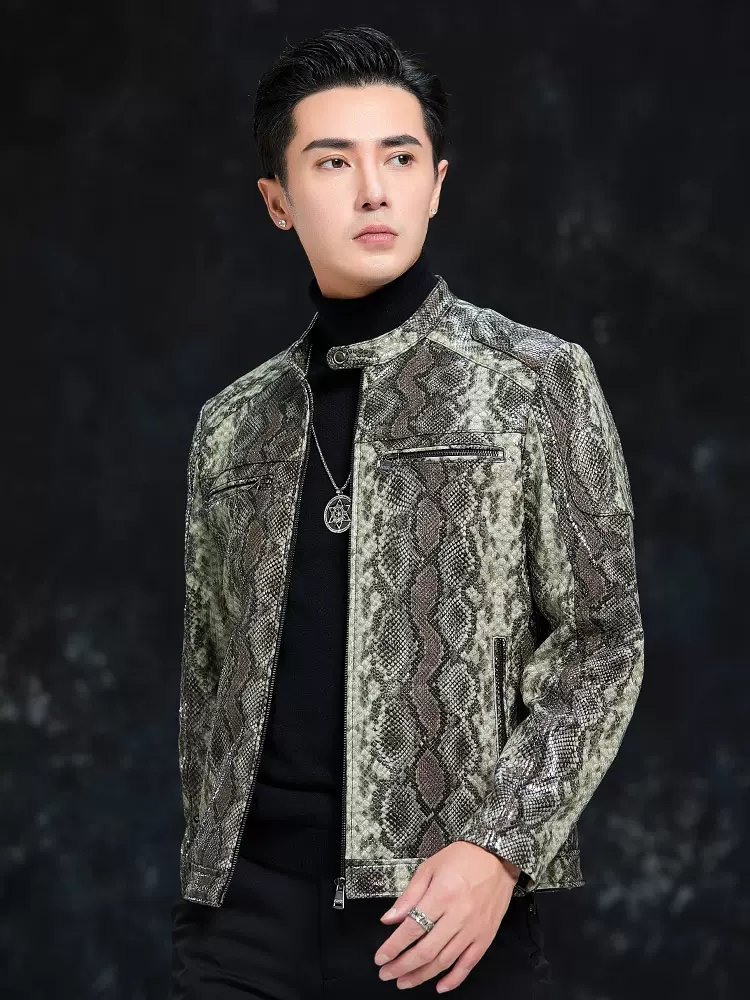 Chaqueta de piel de oveja con  - Leather Work Jacket Mens reseña y precio