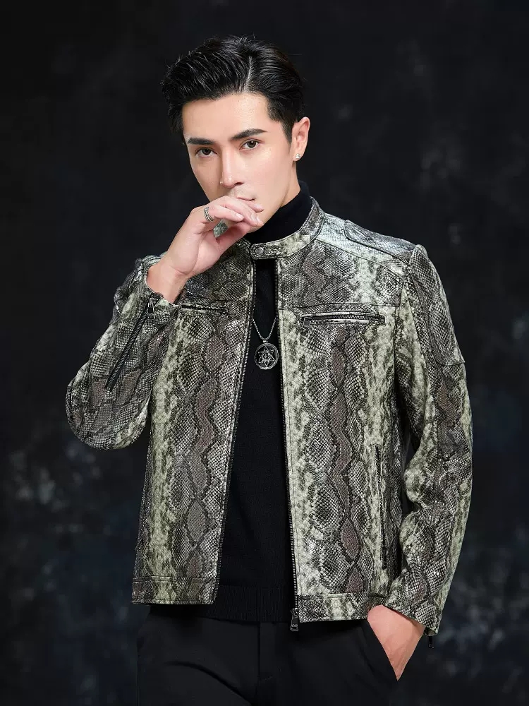 Chaqueta de piel de oveja con  - Leather Work Jacket Mens reseña y precio