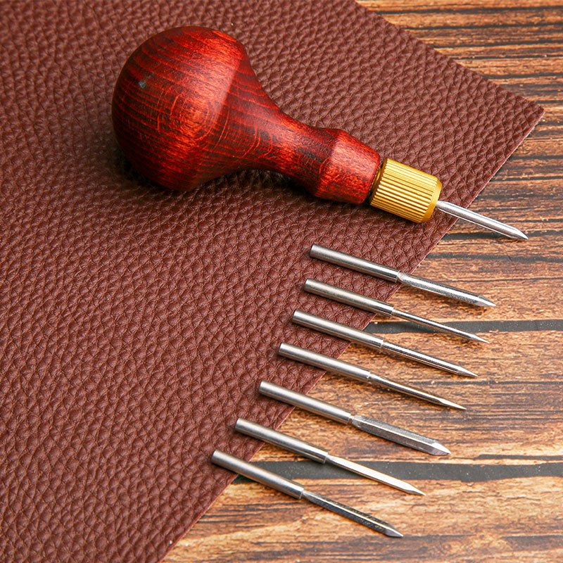 1 Juego de punzón de cuero DIY - Leatherwork Awl reseña y precio
