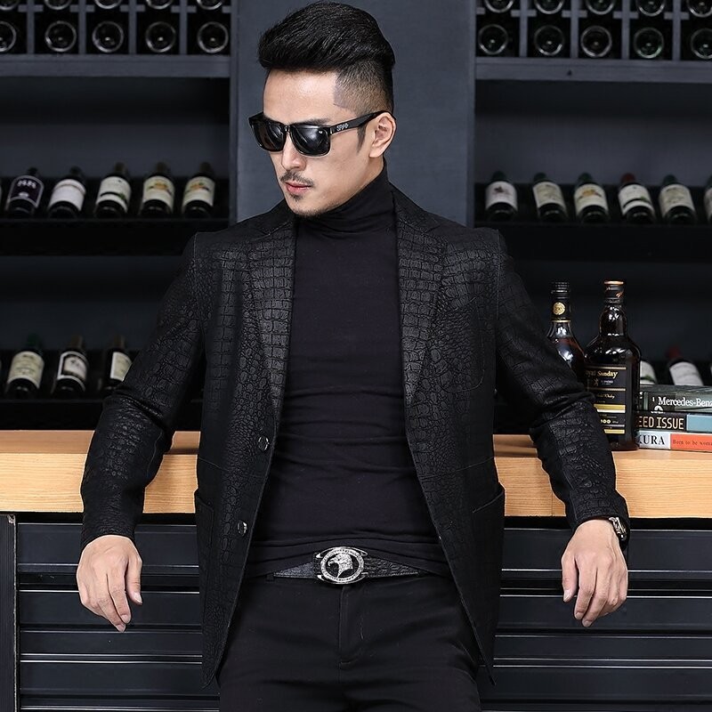Blazer de piel de oveja autént - Leather Work Jacket Mens reseña y precio
