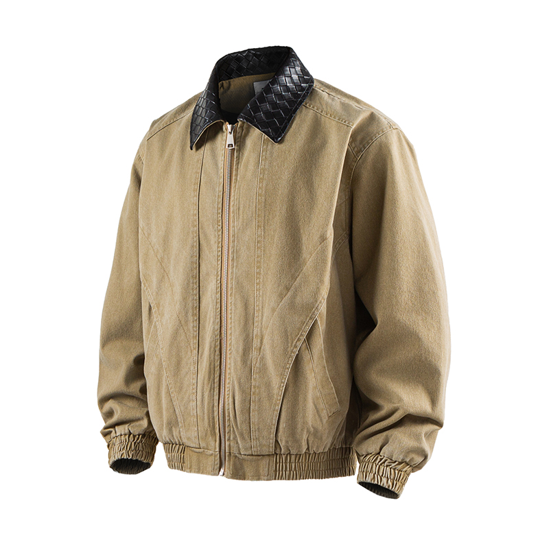 Chaqueta de trabajo de mezclil - Leather Work Jacket Mens reseña y precio