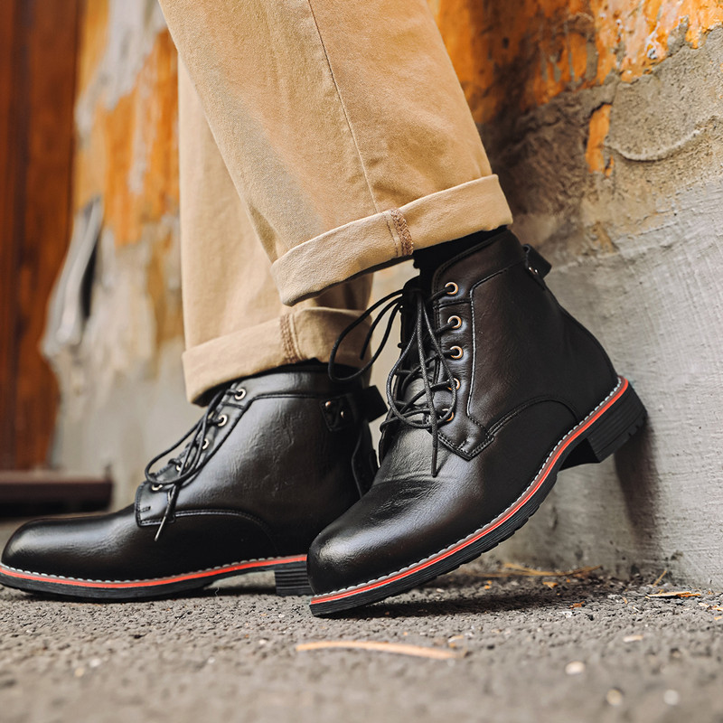 Zapatos de cuero retro de lujo - Leather Work Dress reseña y precio
