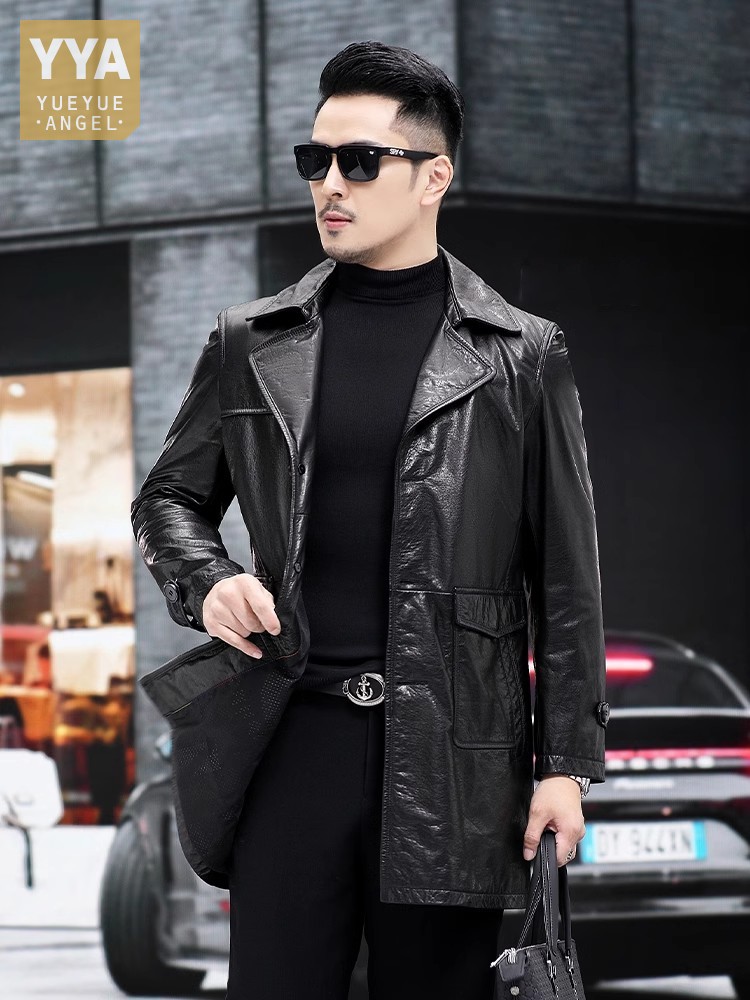 Chaqueta de piel de vaca con c - Leather Work Jacket Mens reseña y precio