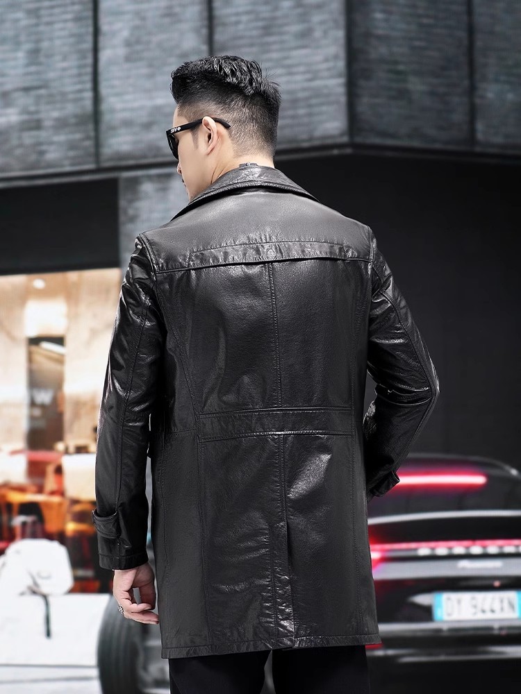 Chaqueta de piel de vaca con c - Leather Work Jacket Mens reseña y precio