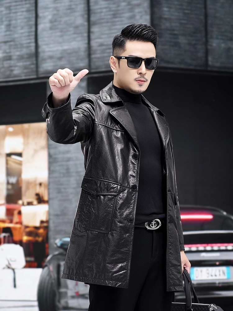 Chaqueta de piel de vaca con c - Leather Work Jacket Mens reseña y precio