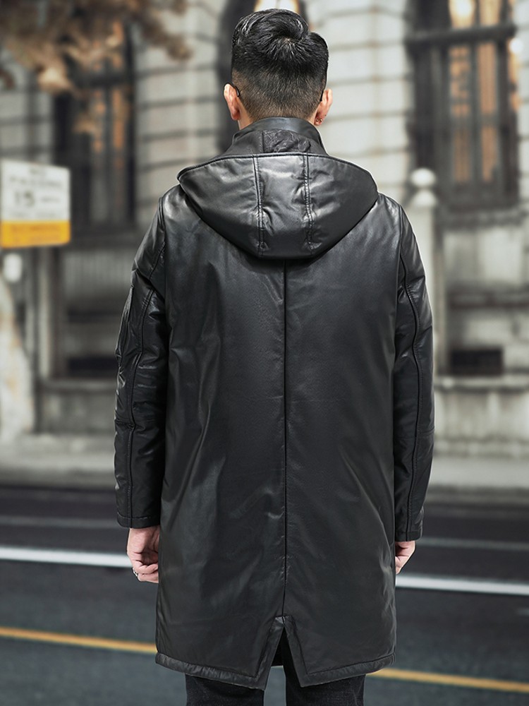 Chaqueta de plumón de cuero ge - Leather Work Jacket Mens reseña y precio