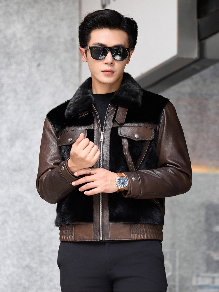 Chaqueta de Invierno de Lujo p - Leather Work Jacket Mens reseña y precio
