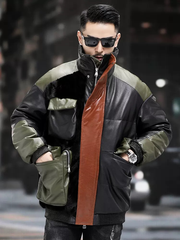 Chaqueta de trabajo con bolsil - Leather Work Jacket Mens reseña y precio