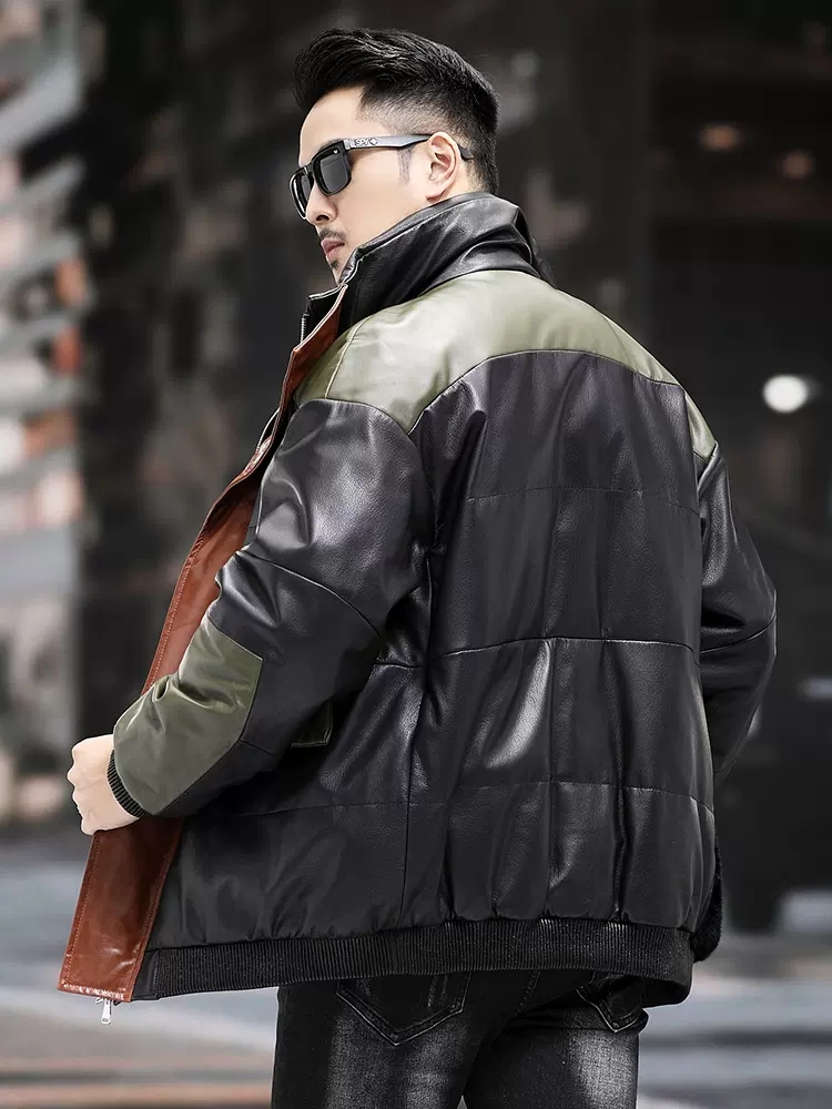 Chaqueta de trabajo con bolsil - Leather Work Jacket Mens reseña y precio