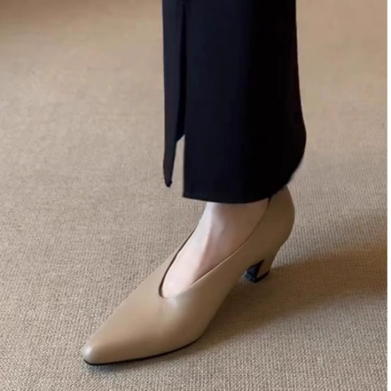 2025 Nuevos zapatos de tacón g - Leather Work Dress reseña y precio