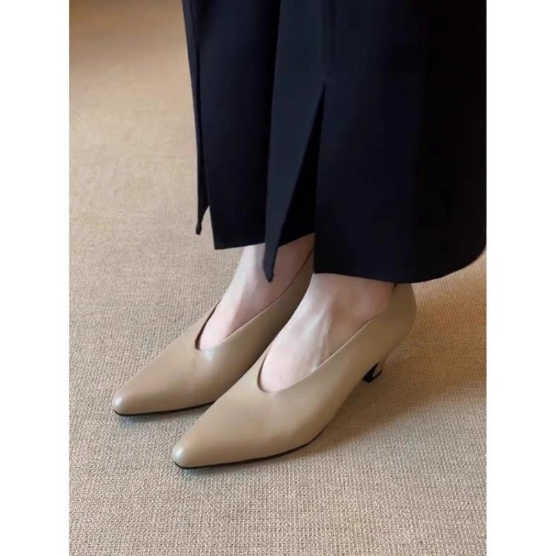 2025 Nuevos zapatos de tacón g - Leather Work Dress reseña y precio
